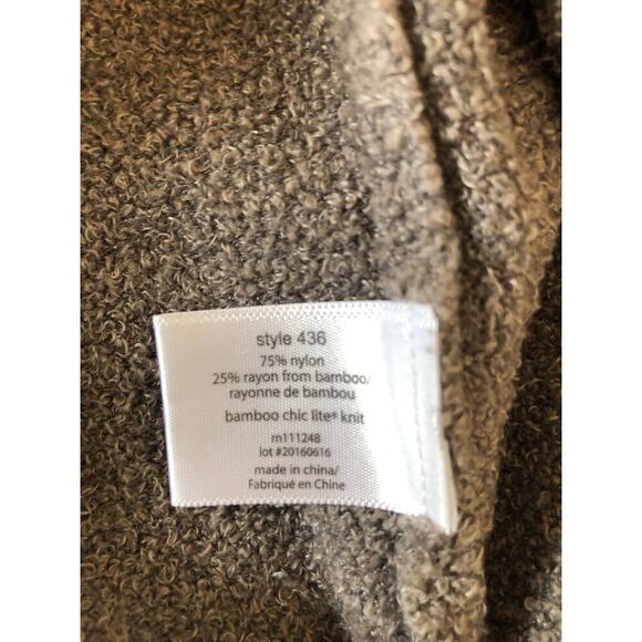 Barefoot Dreams Bamboo Chic Lite Calypso Taupe Open Front Cardigan S/M Cozy - Picture 5 of 12